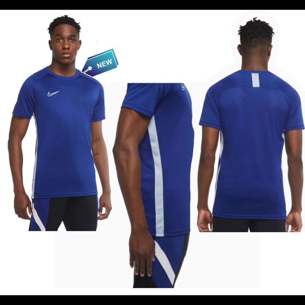 Nike ROYAL BLUE T-SHIRT NIKE DRI-FIT ACADEMY TOP SZ S